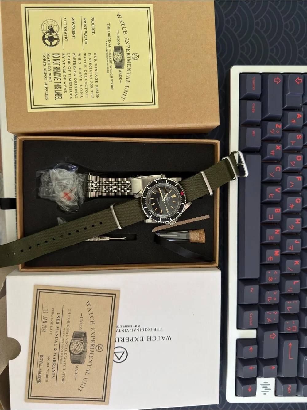 WMT Men's Dive Watch with Olive Green NATO Strap - Royal Marine Diverman